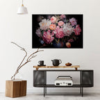 CRASHED PEONIES Selbstklebendes Horizontal-Poster