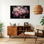 CRASHED PEONIES Selbstklebendes Horizontal-Poster