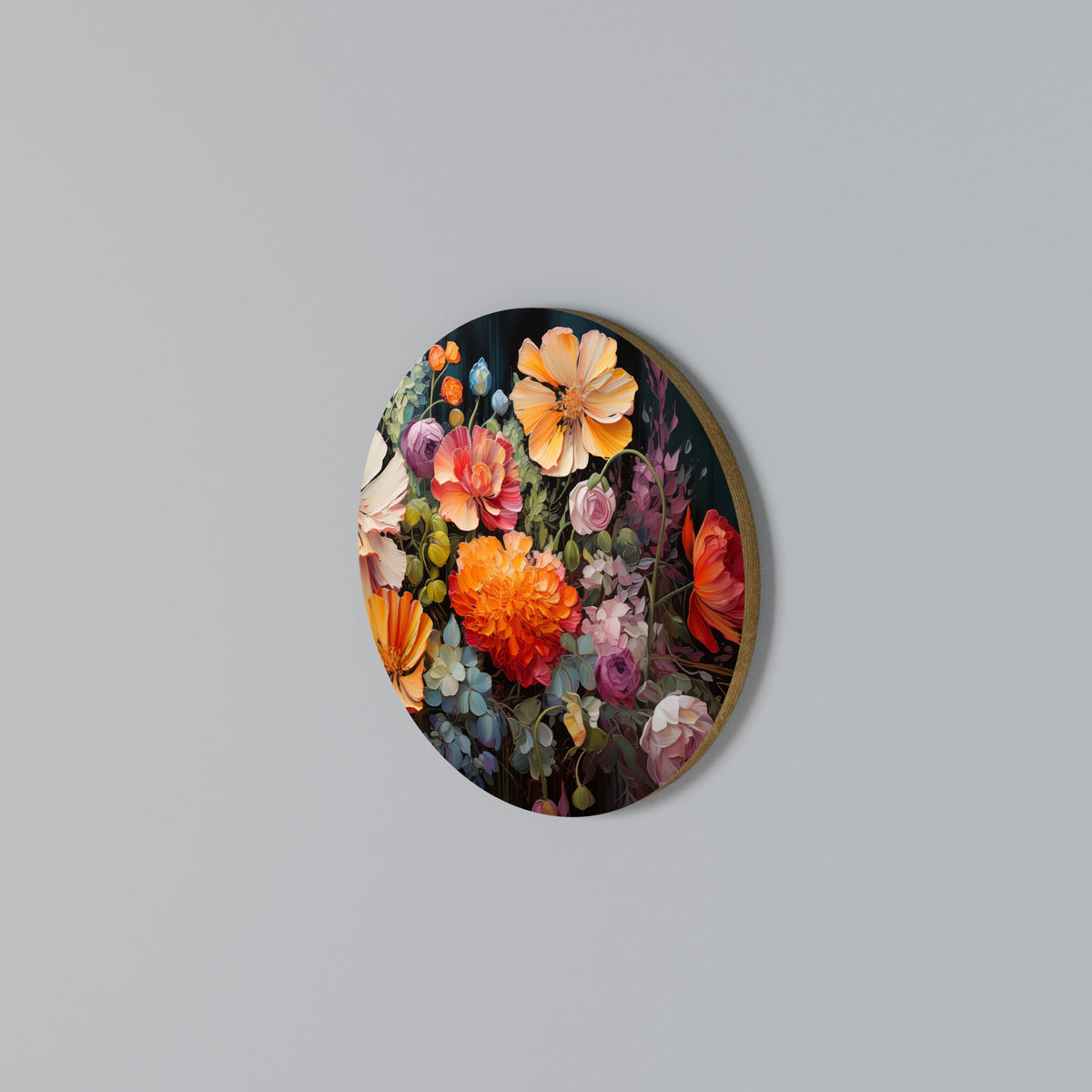 BLOOMING WILDERNESS Round Wall Art