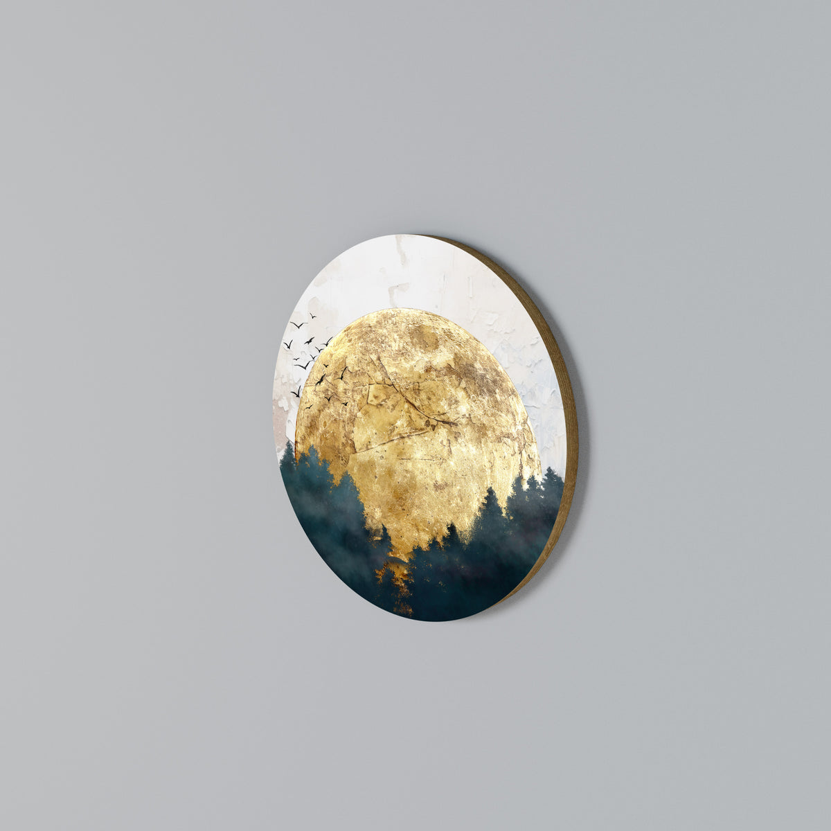 RISING MOON Round Wall Art