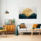 RISING MOON Selbstklebendes Horizontal-Poster