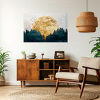 RISING MOON Selbstklebendes Horizontal-Poster