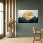 RISING MOON Selbstklebendes Horizontal-Poster