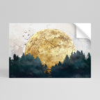 RISING MOON Selbstklebendes Horizontal-Poster