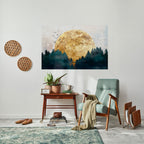 RISING MOON Selbstklebendes Horizontal-Poster