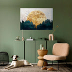 RISING MOON Selbstklebendes Horizontal-Poster