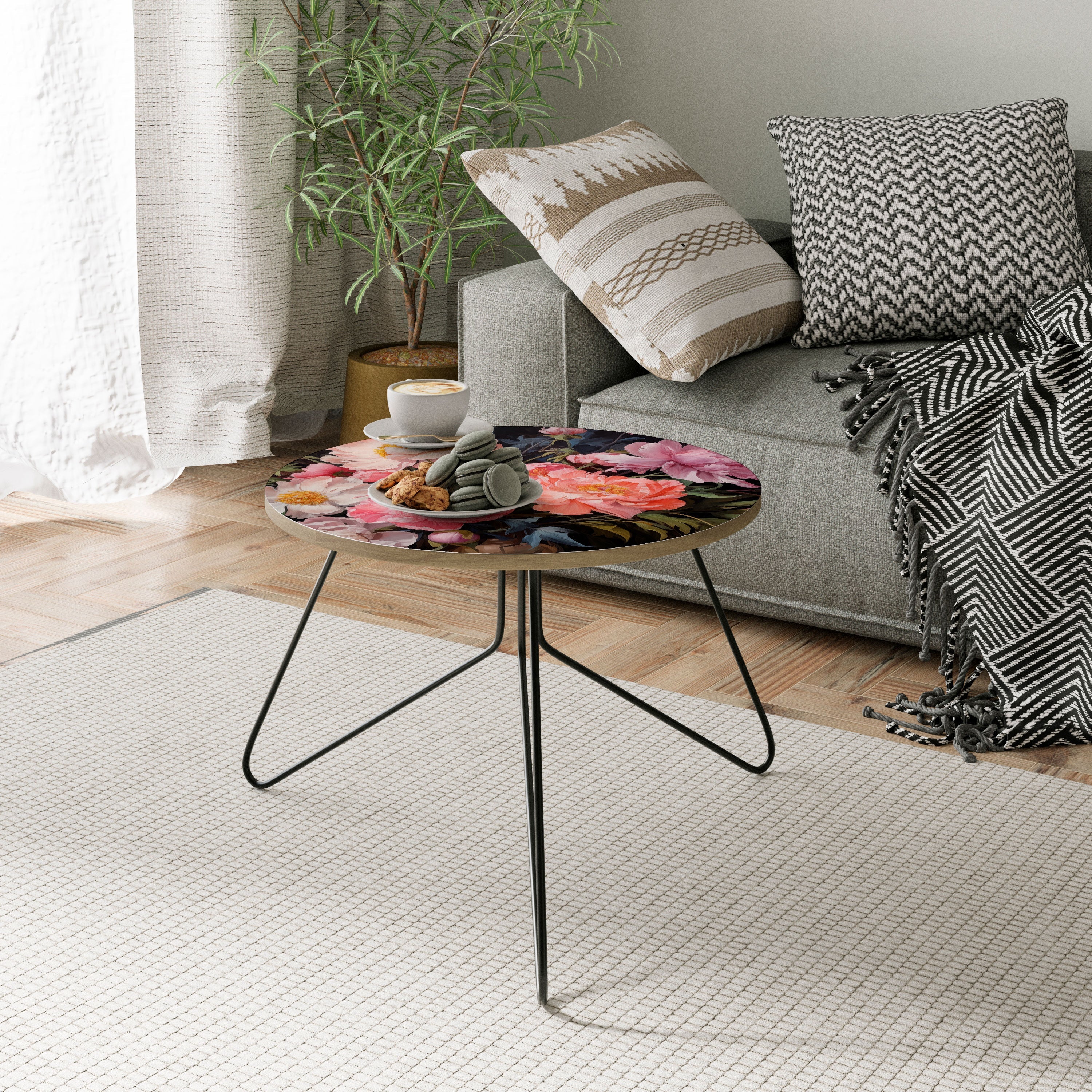 PEONIES BLOSSOM Couchtisch 60