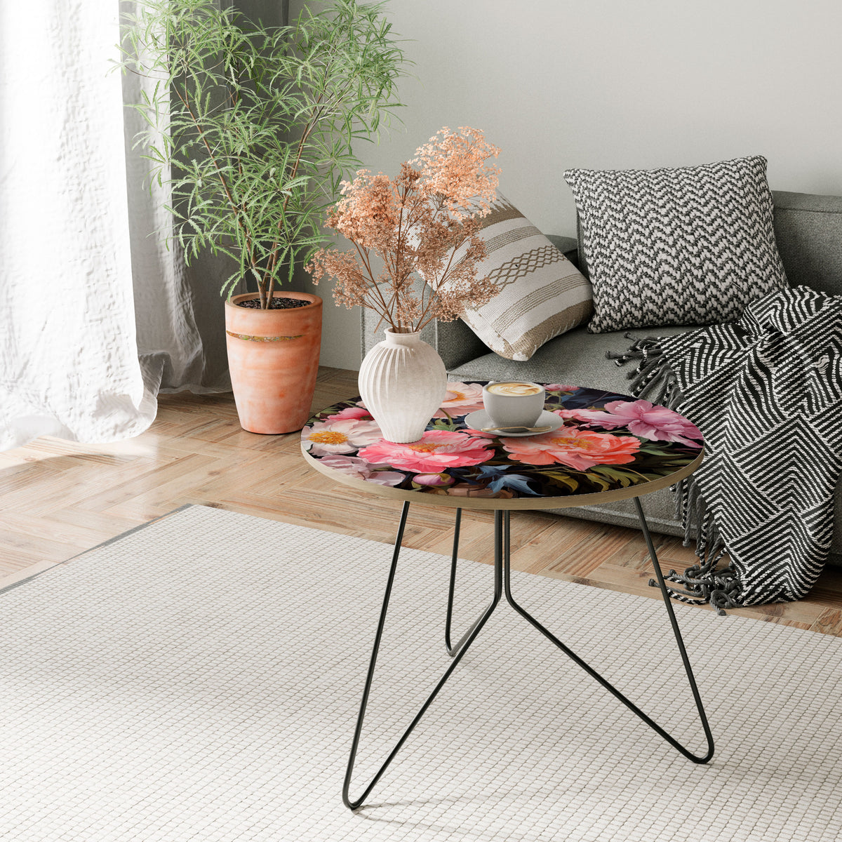 PEONIES BLOSSOM Couchtisch