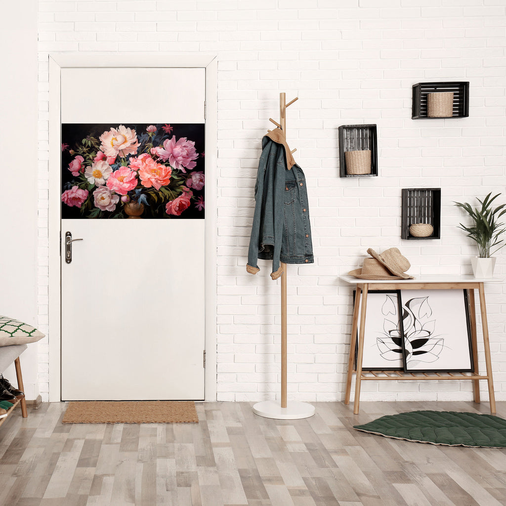 PEONIES BLOSSOM Peel and Stick Horizontal Poster