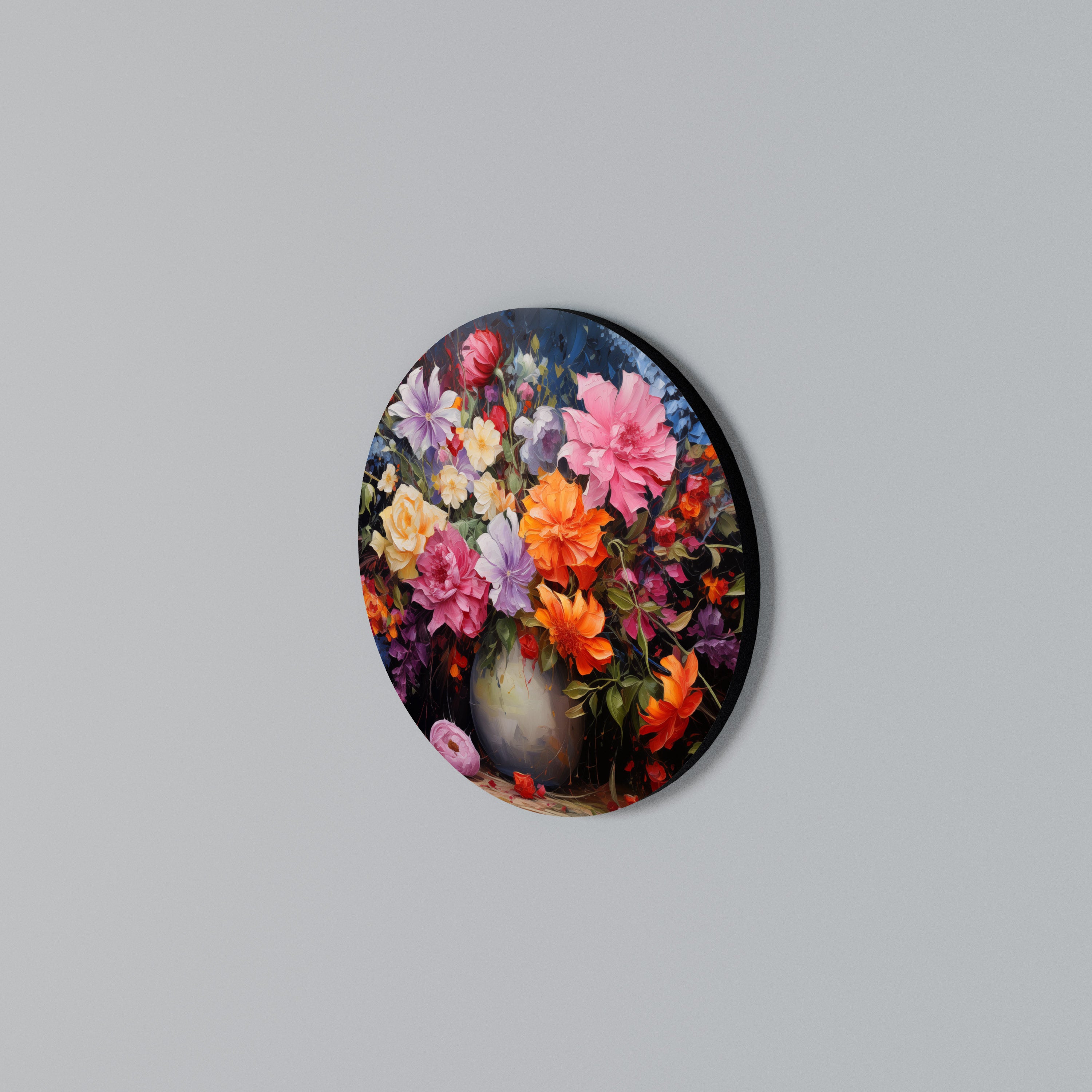 EUPHORIC BOUQUET Rundes Wandbild