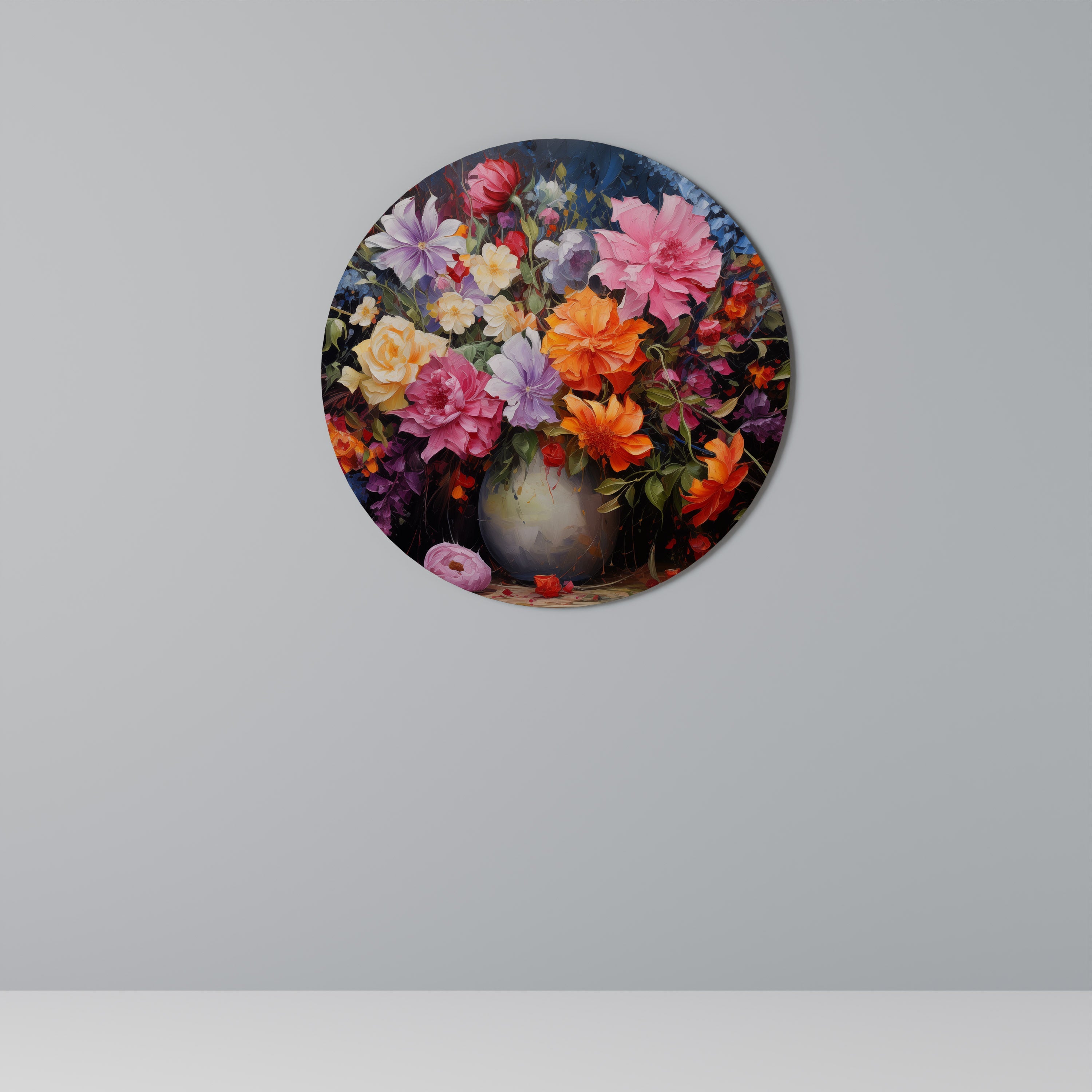 EUPHORIC BOUQUET Runde Wandkunst