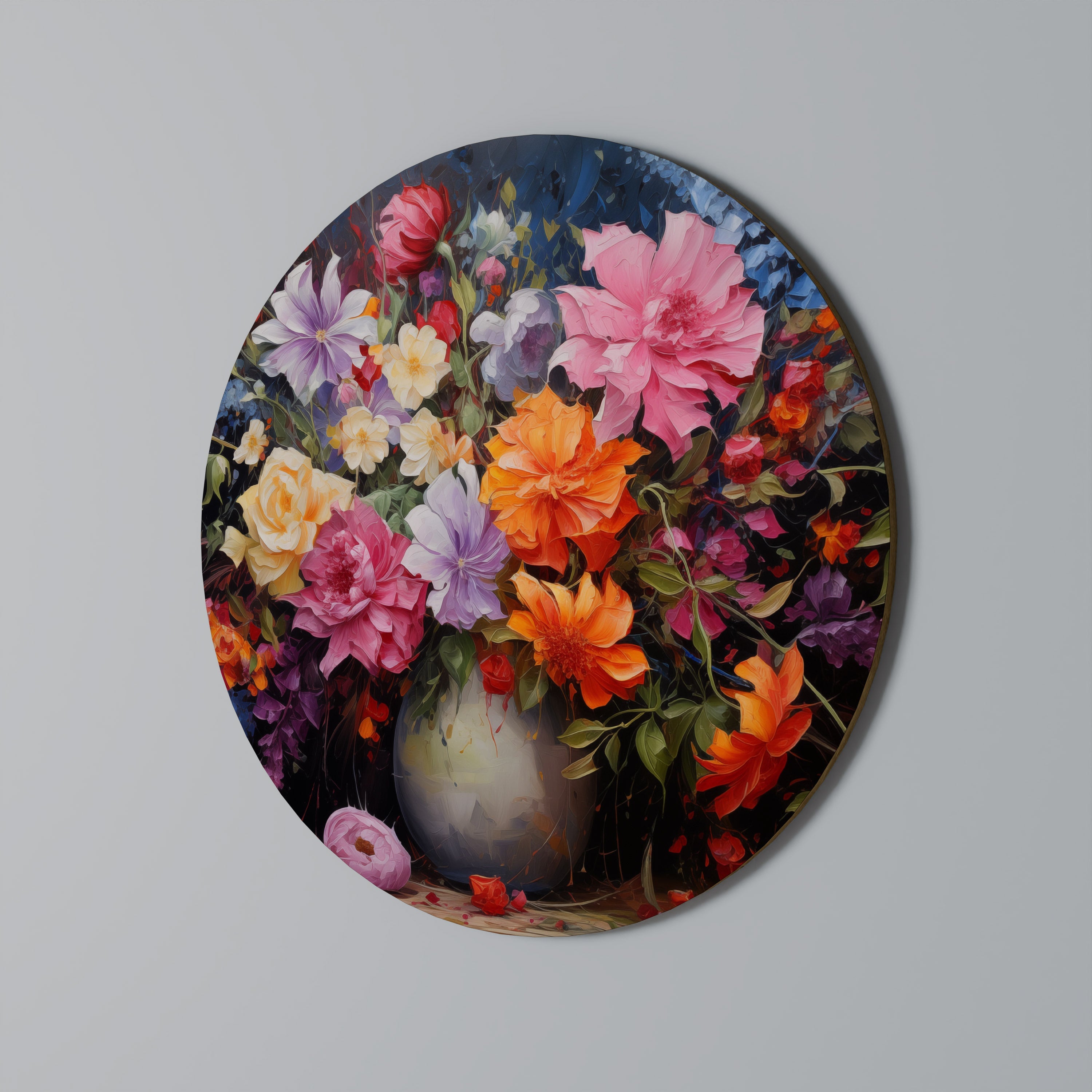 EUPHORIC BOUQUET Runde Wandkunst