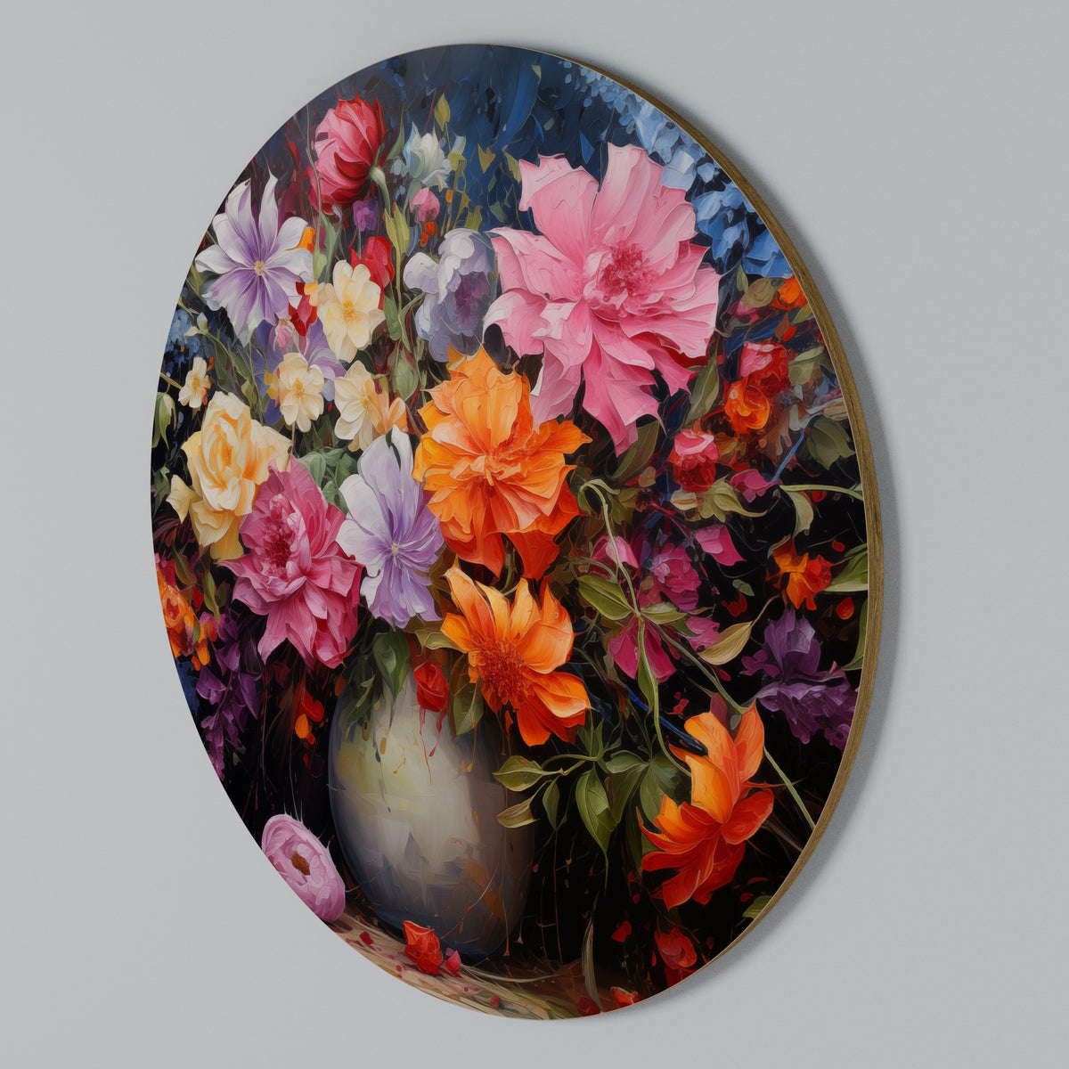 EUPHORIC BOUQUET Round Wall Art