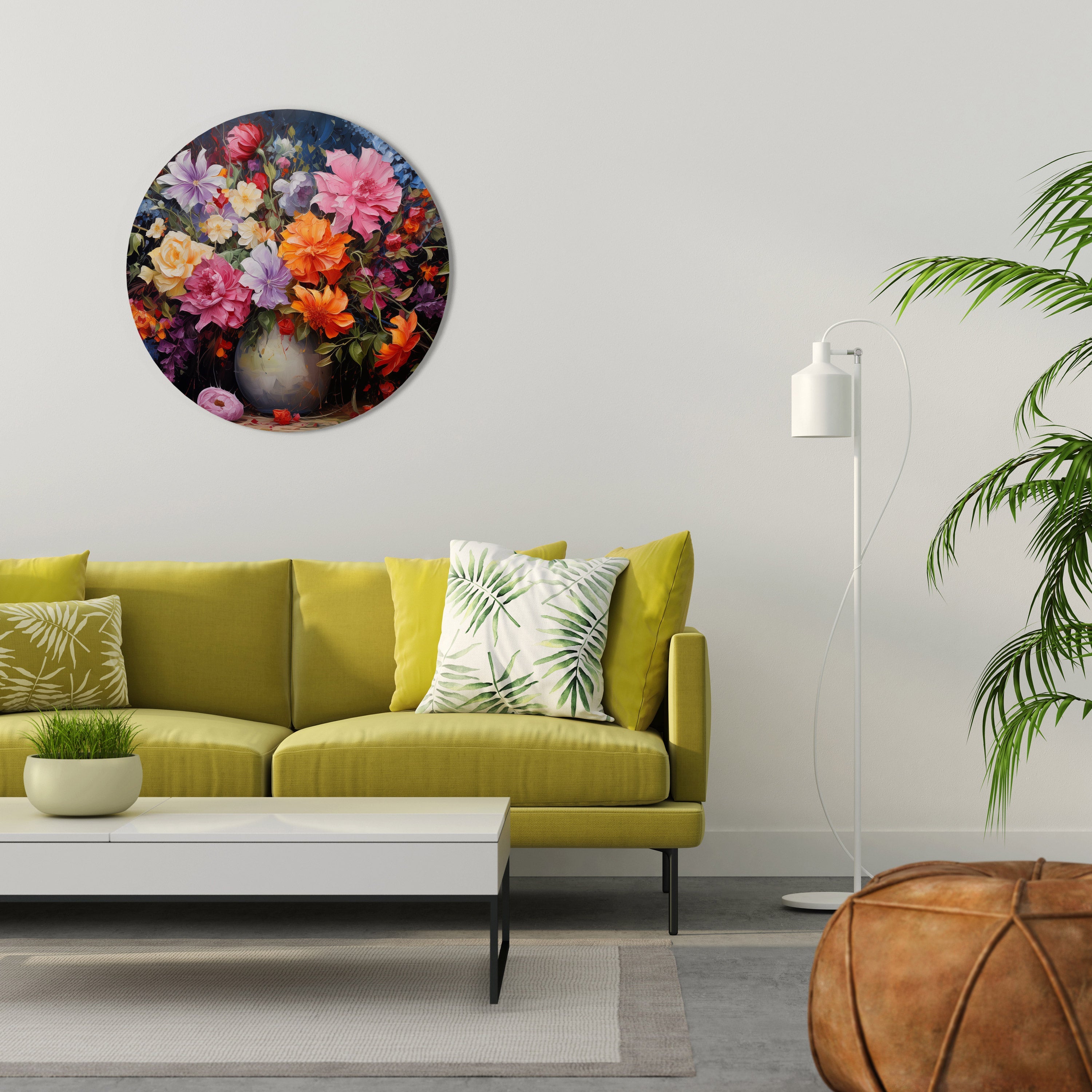 EUPHORIC BOUQUET Runde Wandkunst