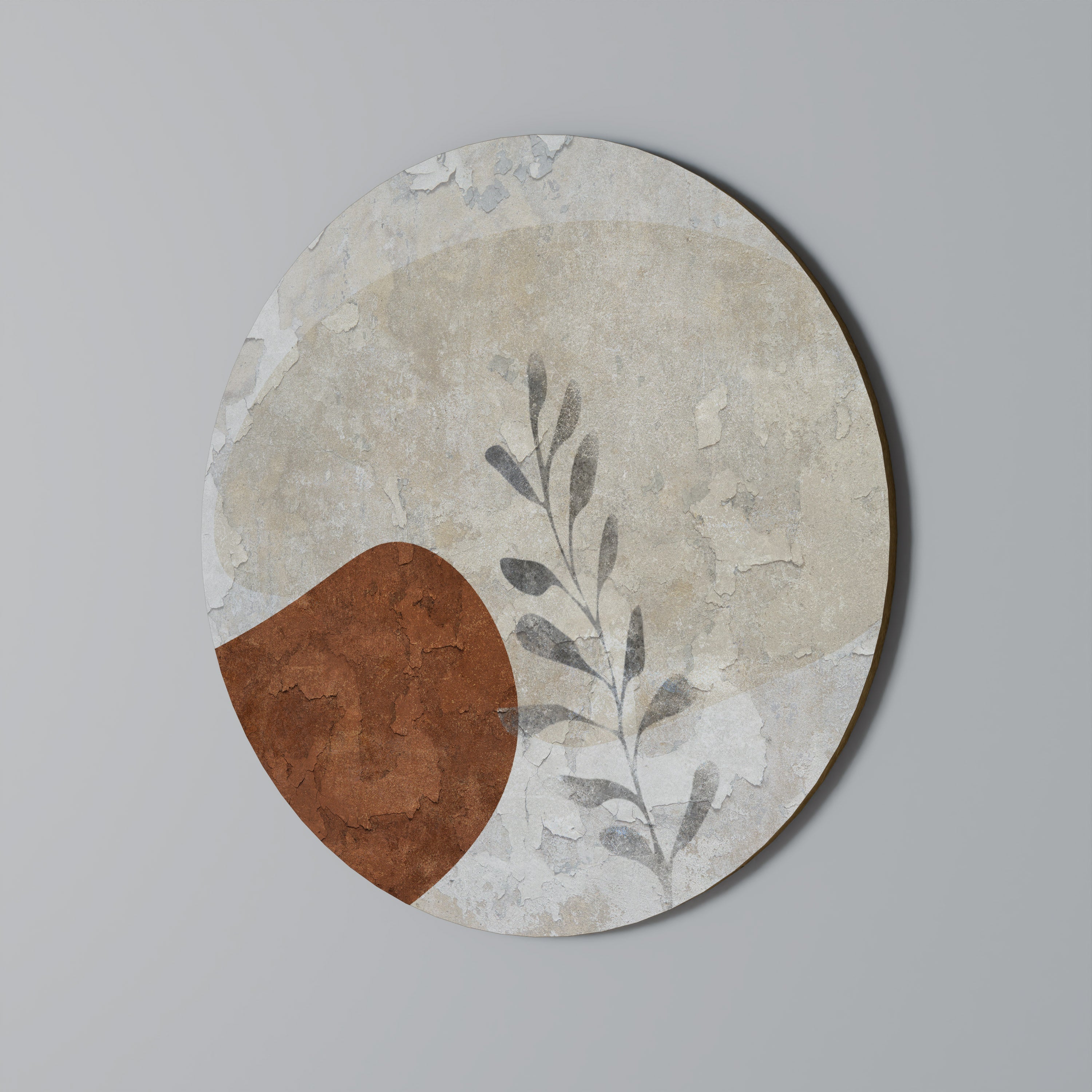 Runde Wandkunst „SINGLE SPRIG“