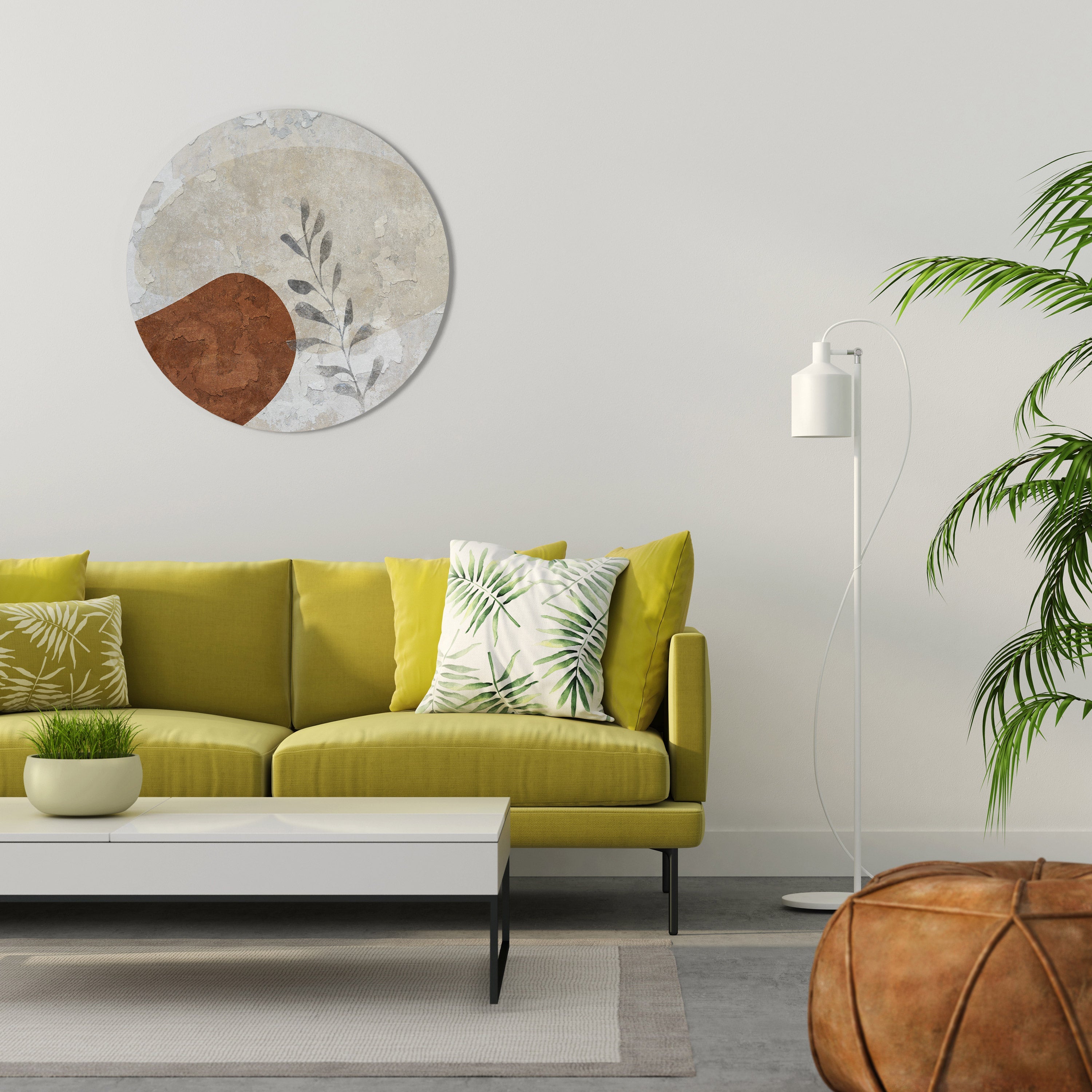 Runde Wandkunst „SINGLE SPRIG“