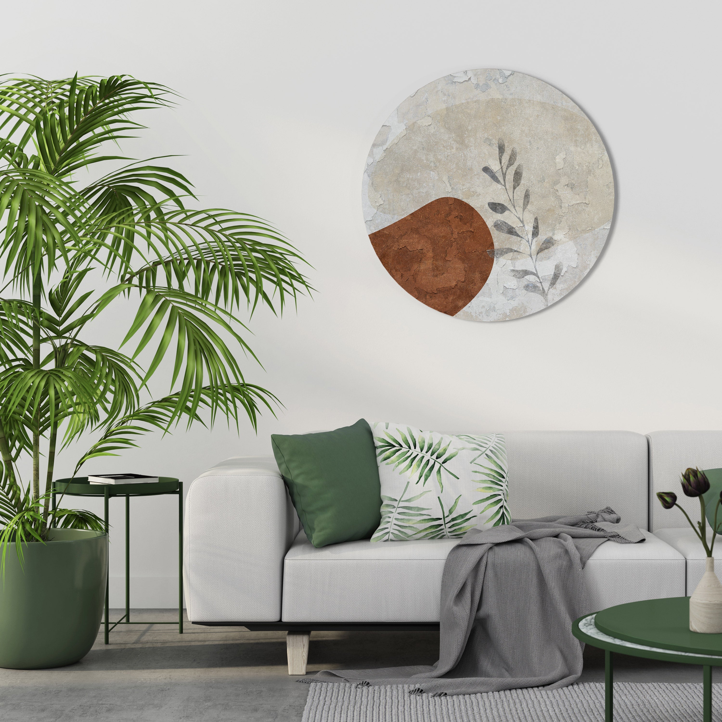 Runde Wandkunst „SINGLE SPRIG“