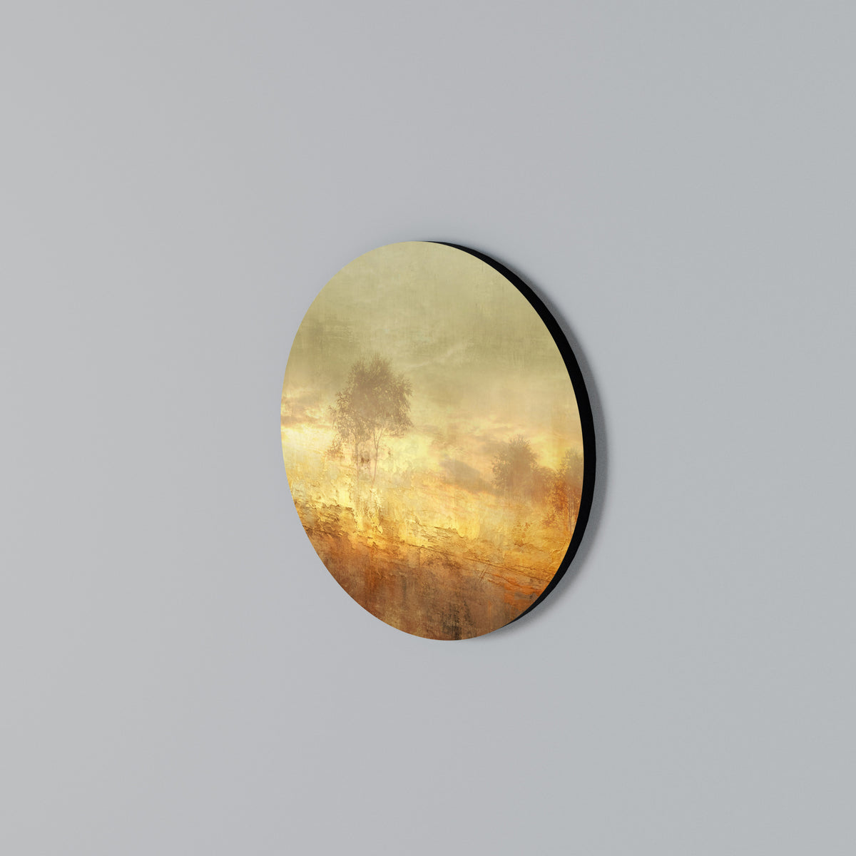 AMBER DREAMSCAPE Round Wall Art
