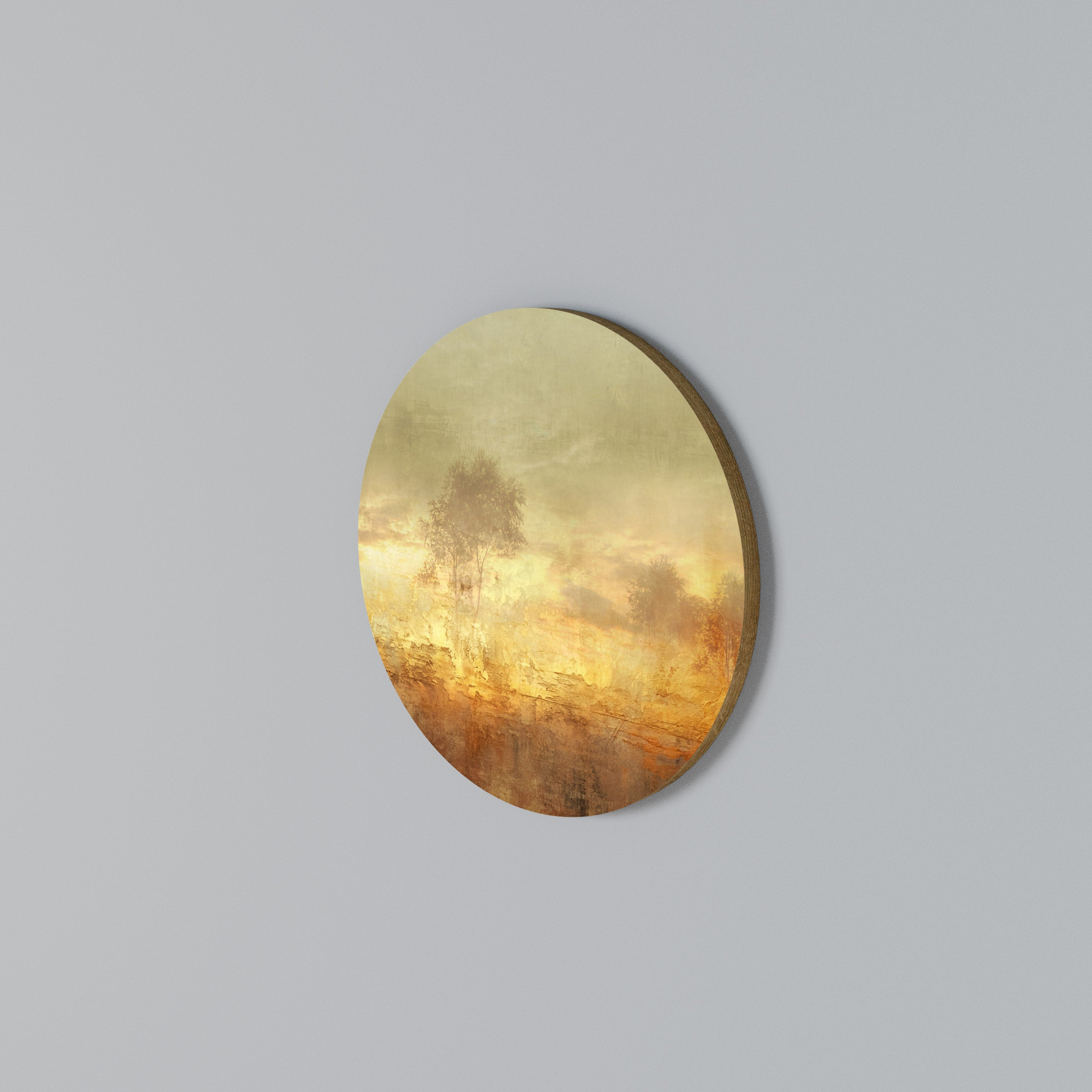 AMBER DREAMSCAPE Rundes Wandbild