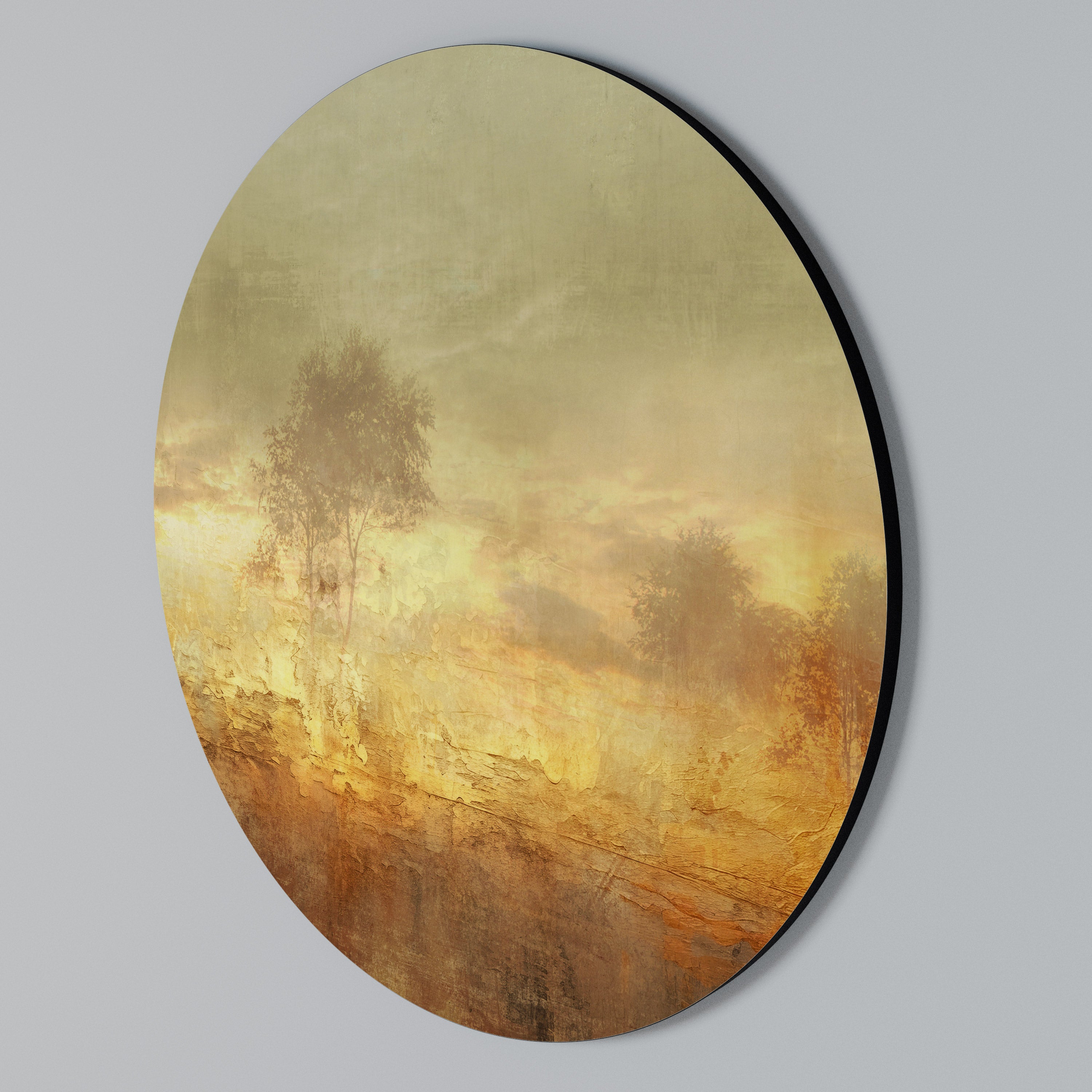 AMBER DREAMSCAPE Rundes Wandbild