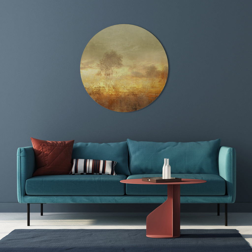 AMBER DREAMSCAPE Runde Wandkunst