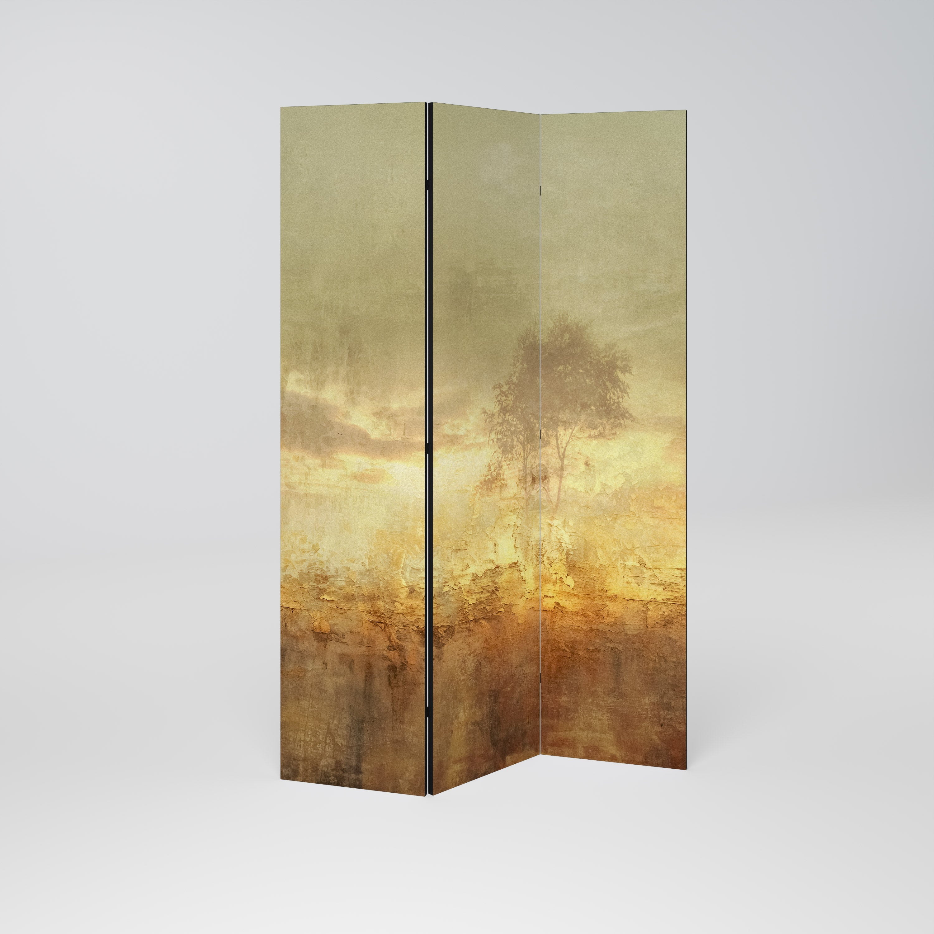 AMBER DREAMSCAPE Dekorativer 3-teiliger Raumteiler