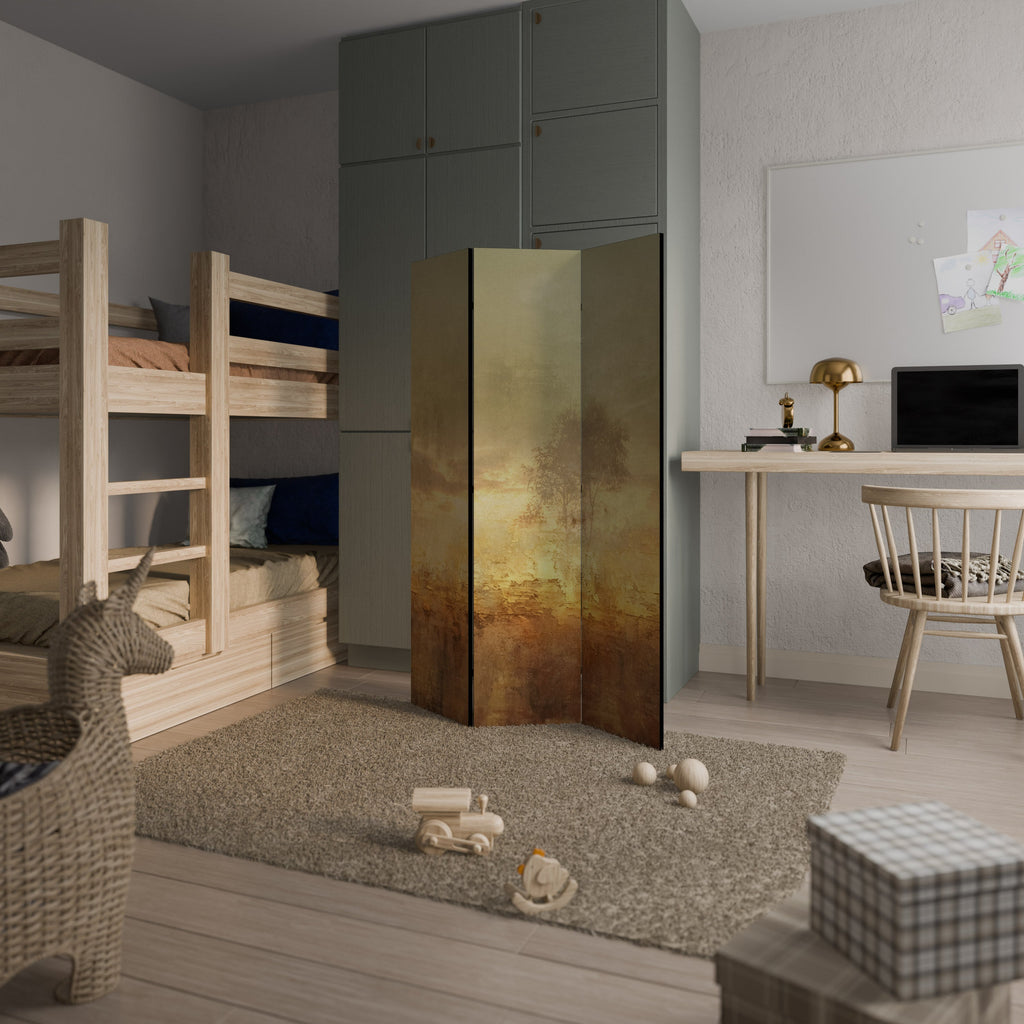 AMBER DREAMSCAPE Dekorativer 3-teiliger Raumteiler