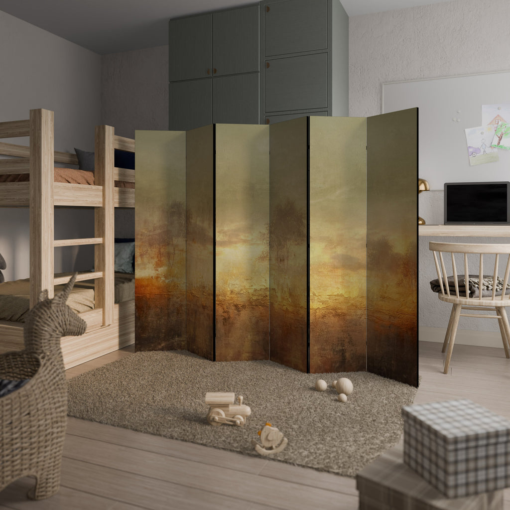 AMBER DREAMSCAPE Decorative 6-Panel Room Divider