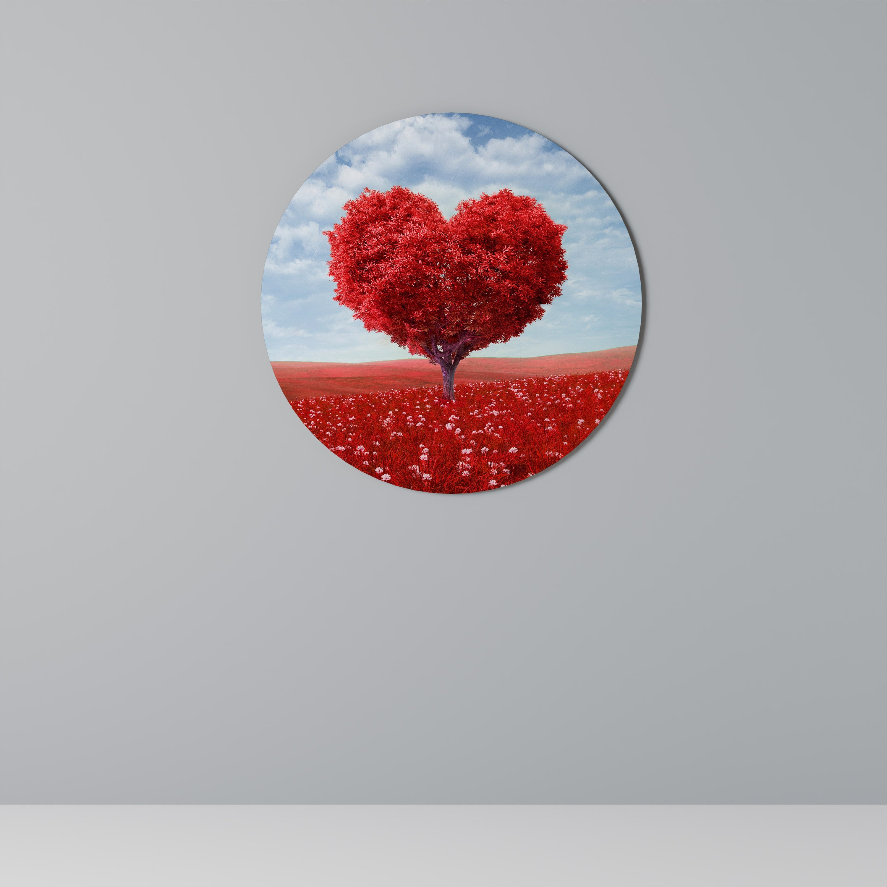 Runde Wandkunst „Love's Embrace“