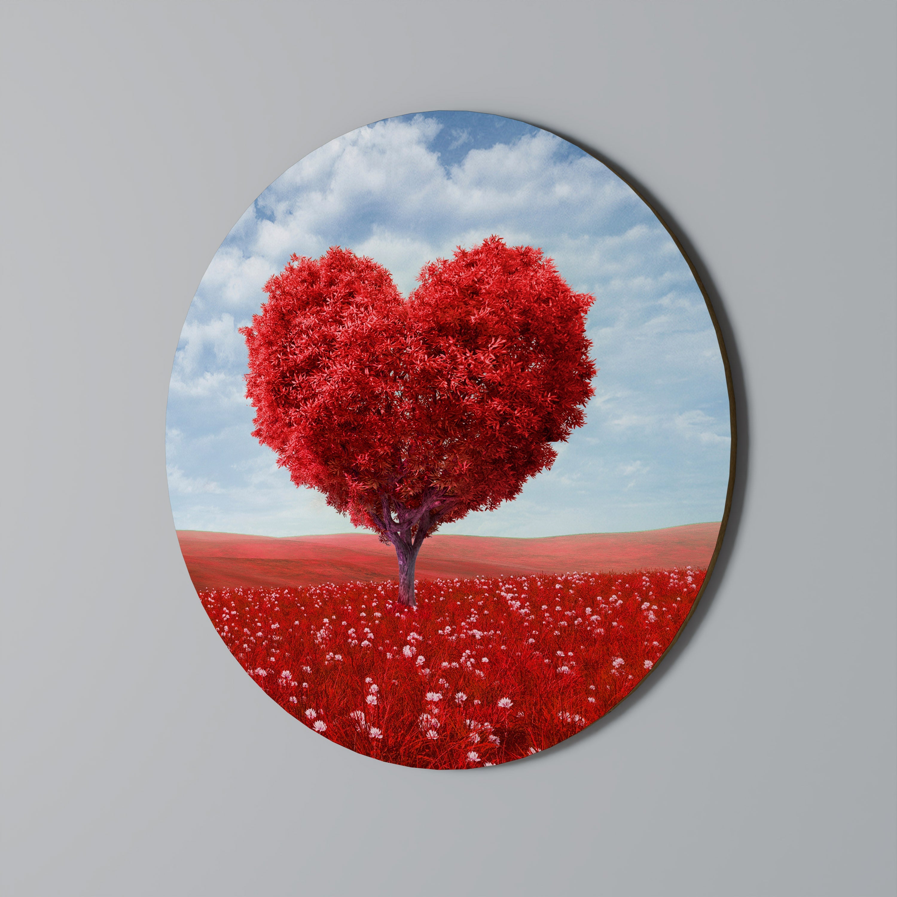 Runde Wandkunst „Love's Embrace“