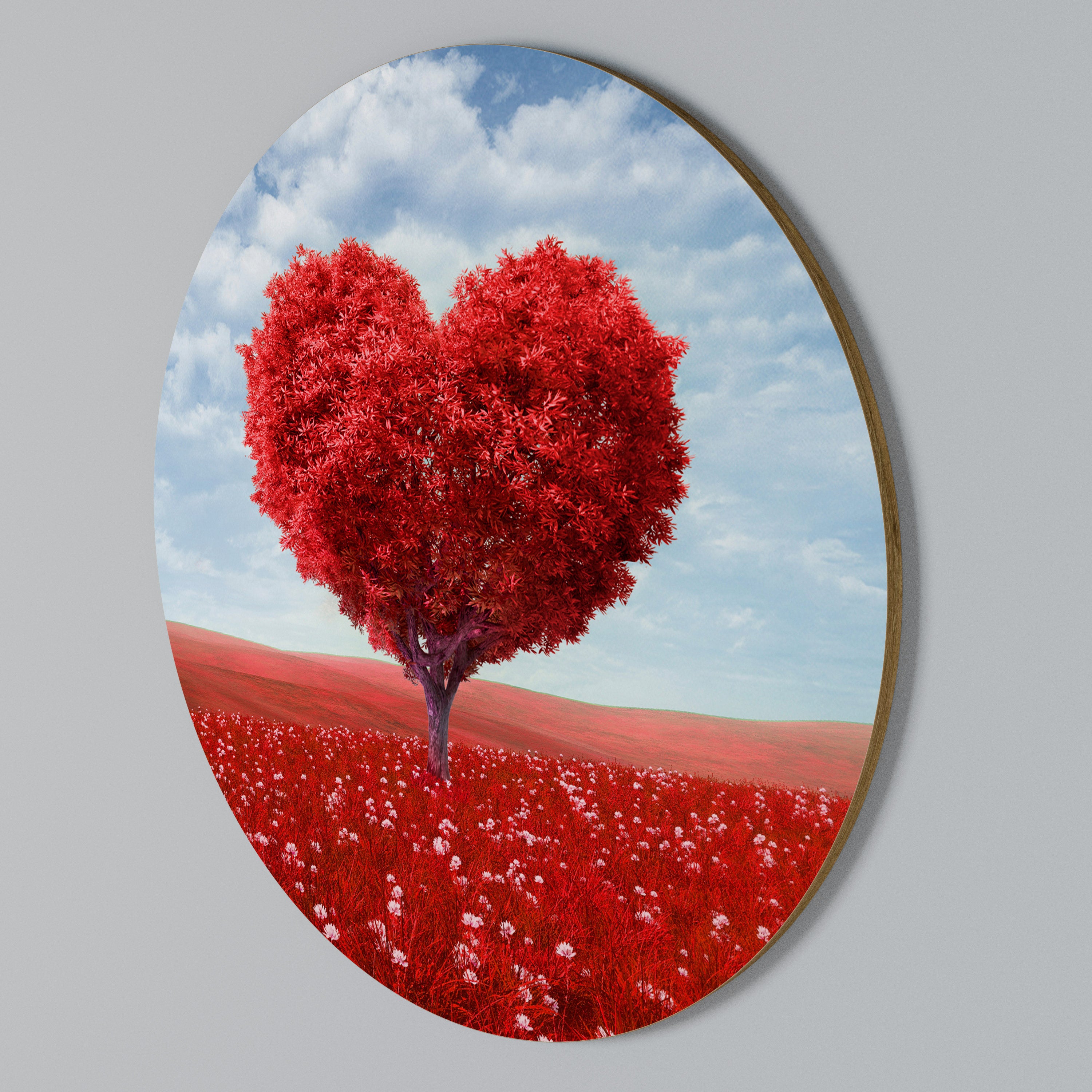 LOVE’S EMBRACE Rundes Wandbild