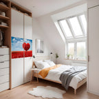 LOVE’S EMBRACE Selbstklebendes Horizontal-Poster