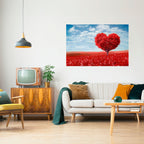 LOVE’S EMBRACE Selbstklebendes Horizontal-Poster