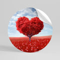 LOVE’S EMBRACE Runder Wandsticker zum Abziehen und Aufkleben