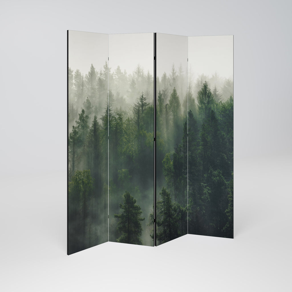 Dekorativer 4-teiliger Raumteiler MISTY FOREST