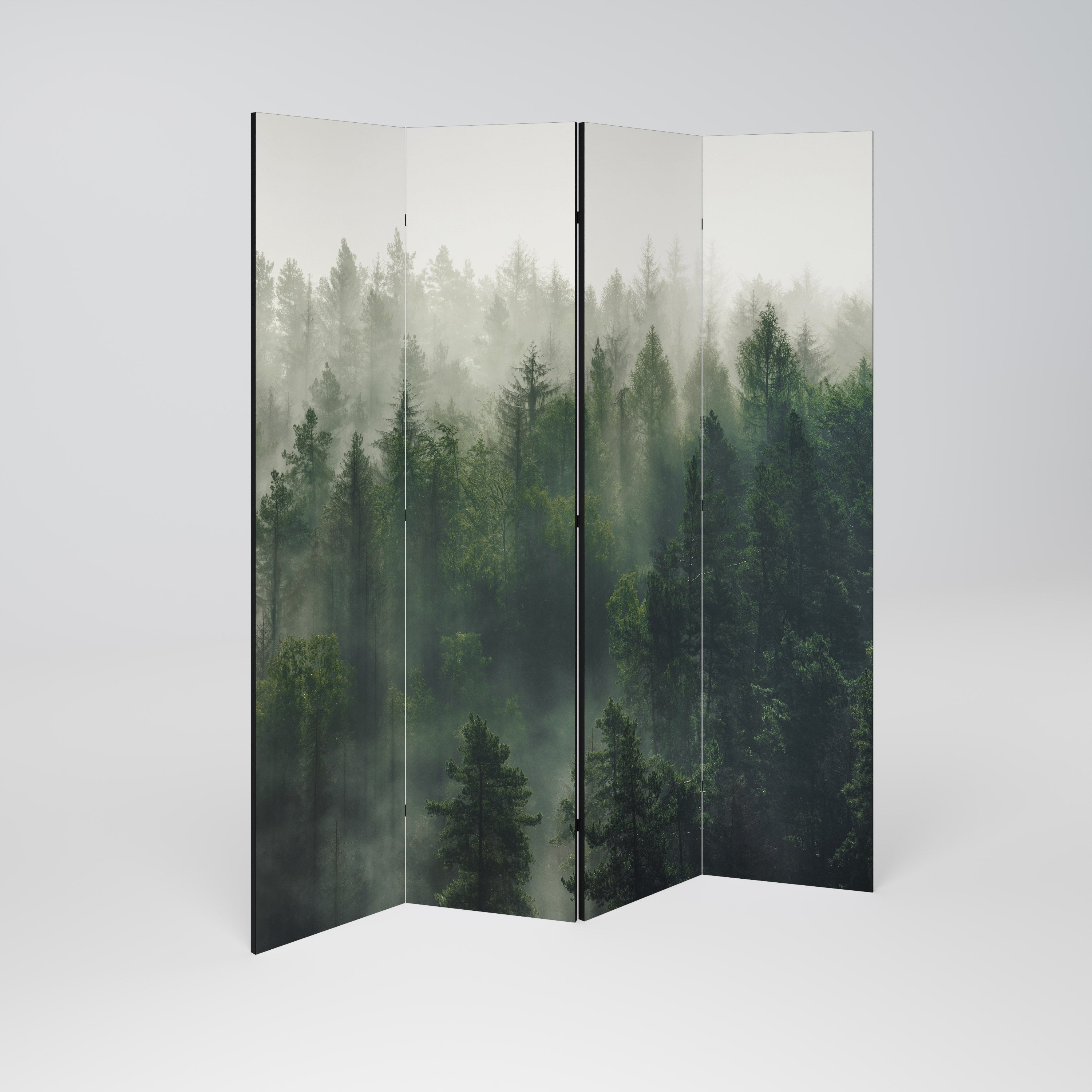 Dekorativer 4-teiliger Raumteiler MISTY FOREST