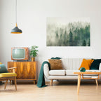 MISTY FOREST Selbstklebendes Horizontal-Poster