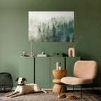 MISTY FOREST Selbstklebendes Horizontal-Poster