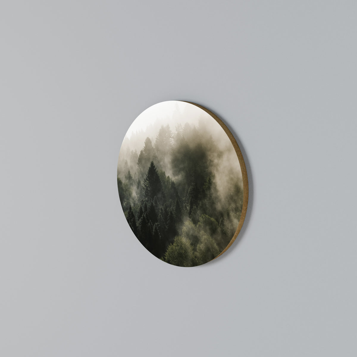 MISTY HIGHLANDS Round Wall Art