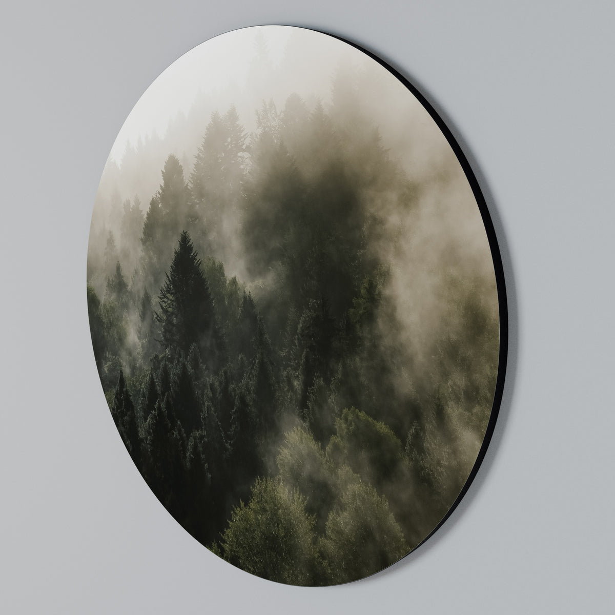MISTY HIGHLANDS Round Wall Art