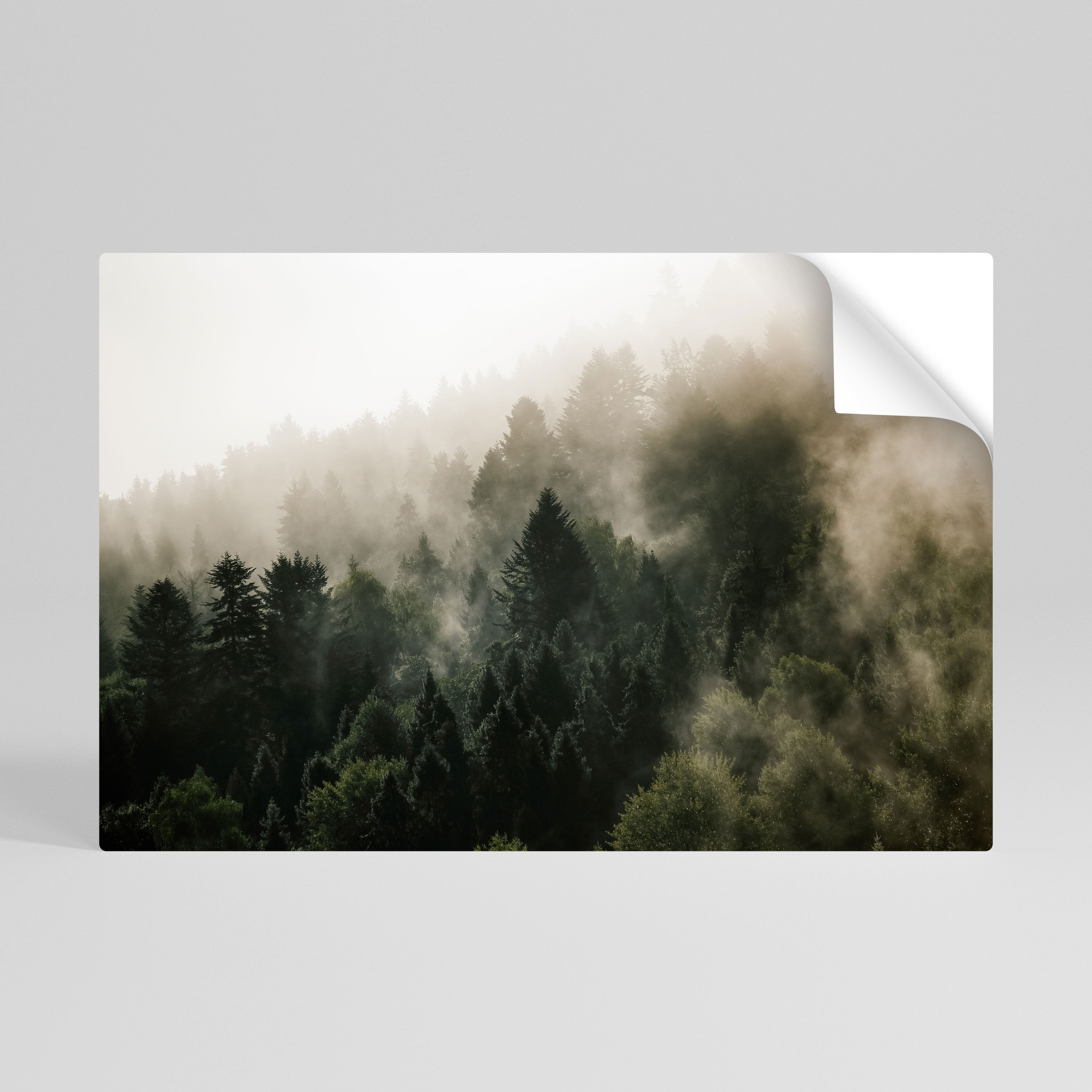 MISTY HIGHLANDS Horizontales Poster zum Abziehen und Aufkleben
