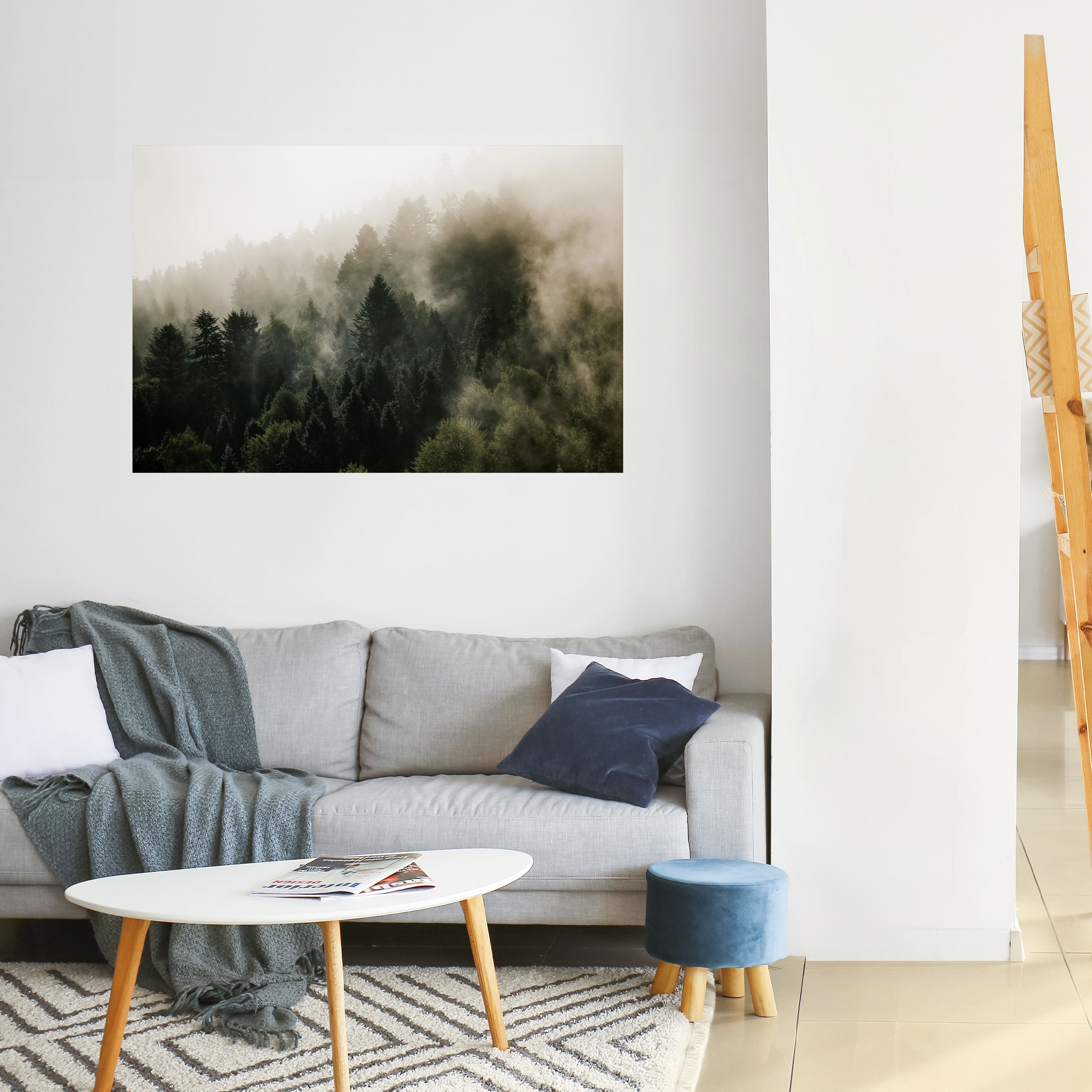 MISTY HIGHLANDS Horizontales Poster zum Abziehen und Aufkleben