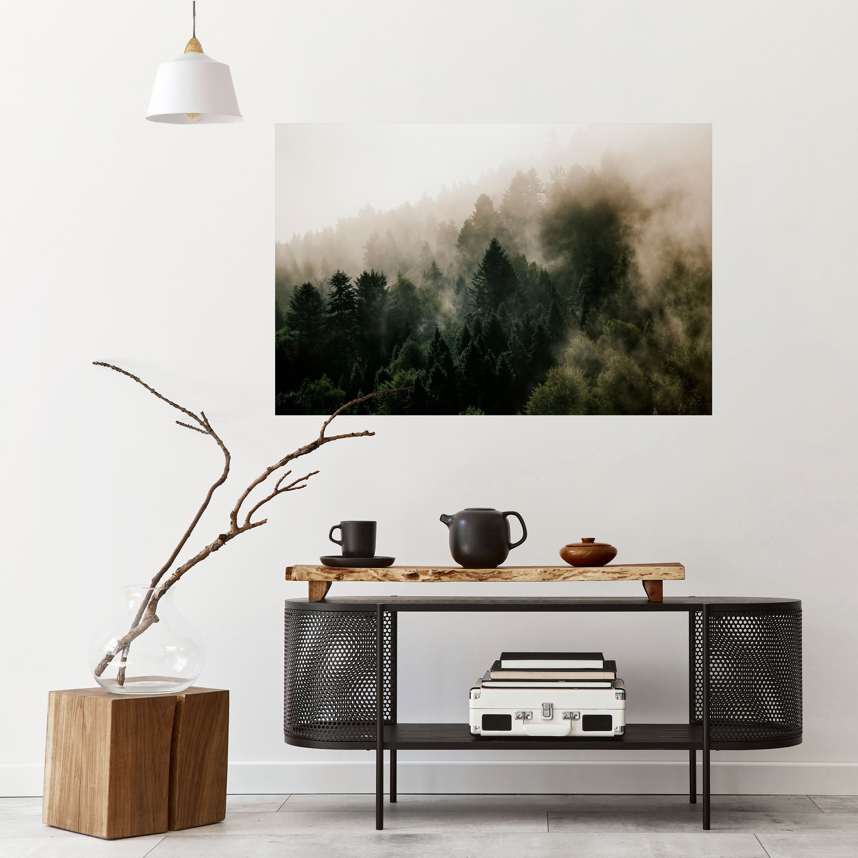 MISTY HIGHLANDS Horizontales Poster zum Abziehen und Aufkleben