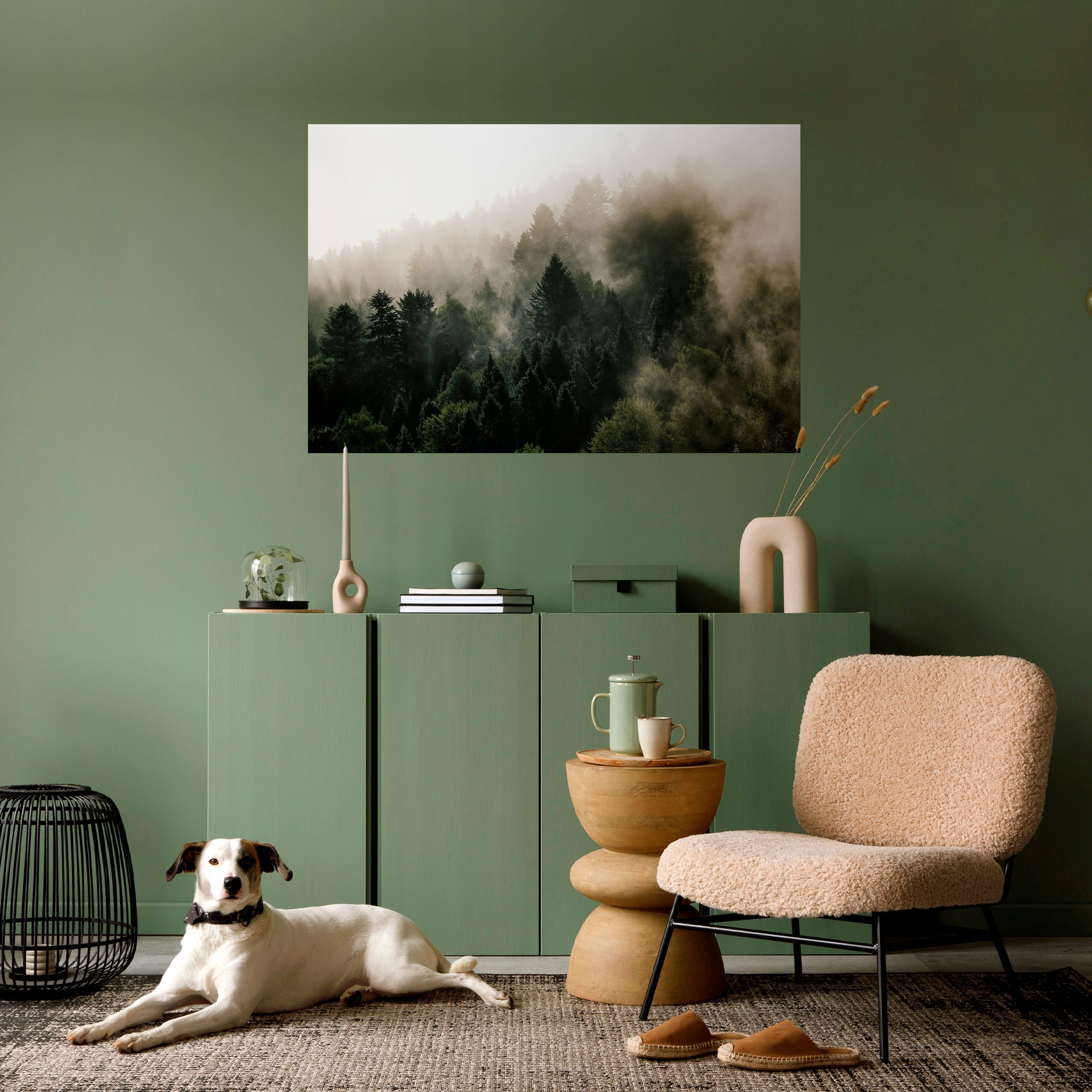 MISTY HIGHLANDS Horizontales Poster zum Abziehen und Aufkleben