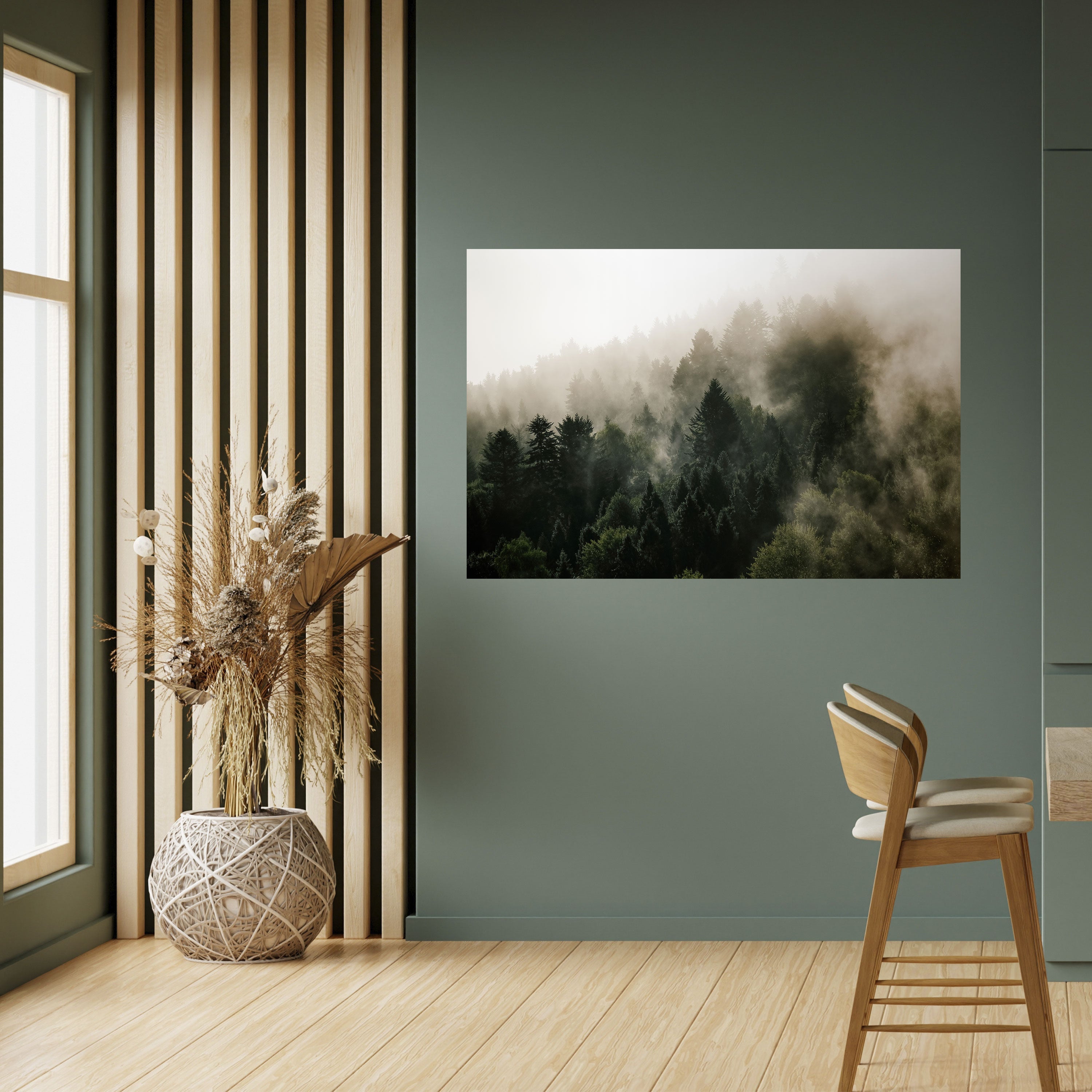 MISTY HIGHLANDS Horizontales Poster zum Abziehen und Aufkleben
