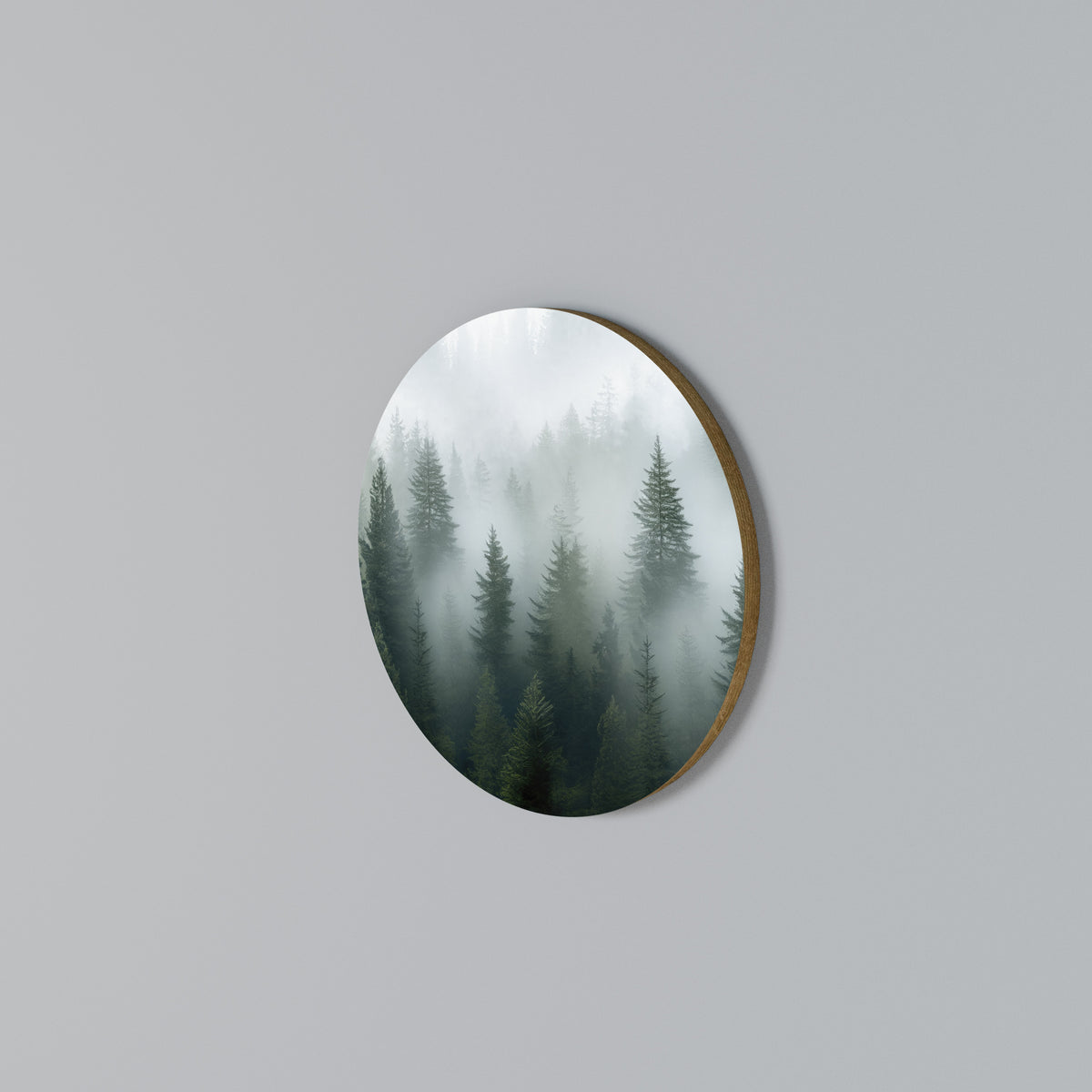 FOGGY CREST Round Wall Art