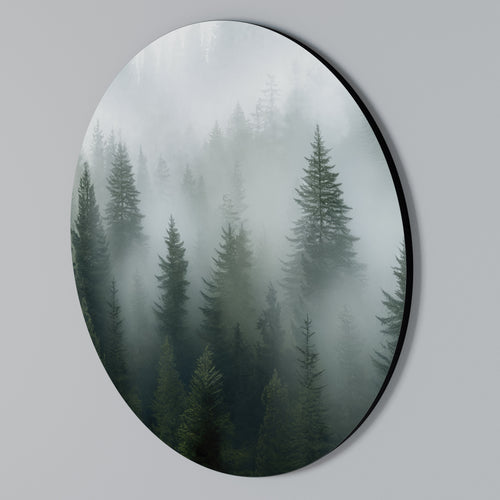 FOGGY CREST Rundes Wandbild