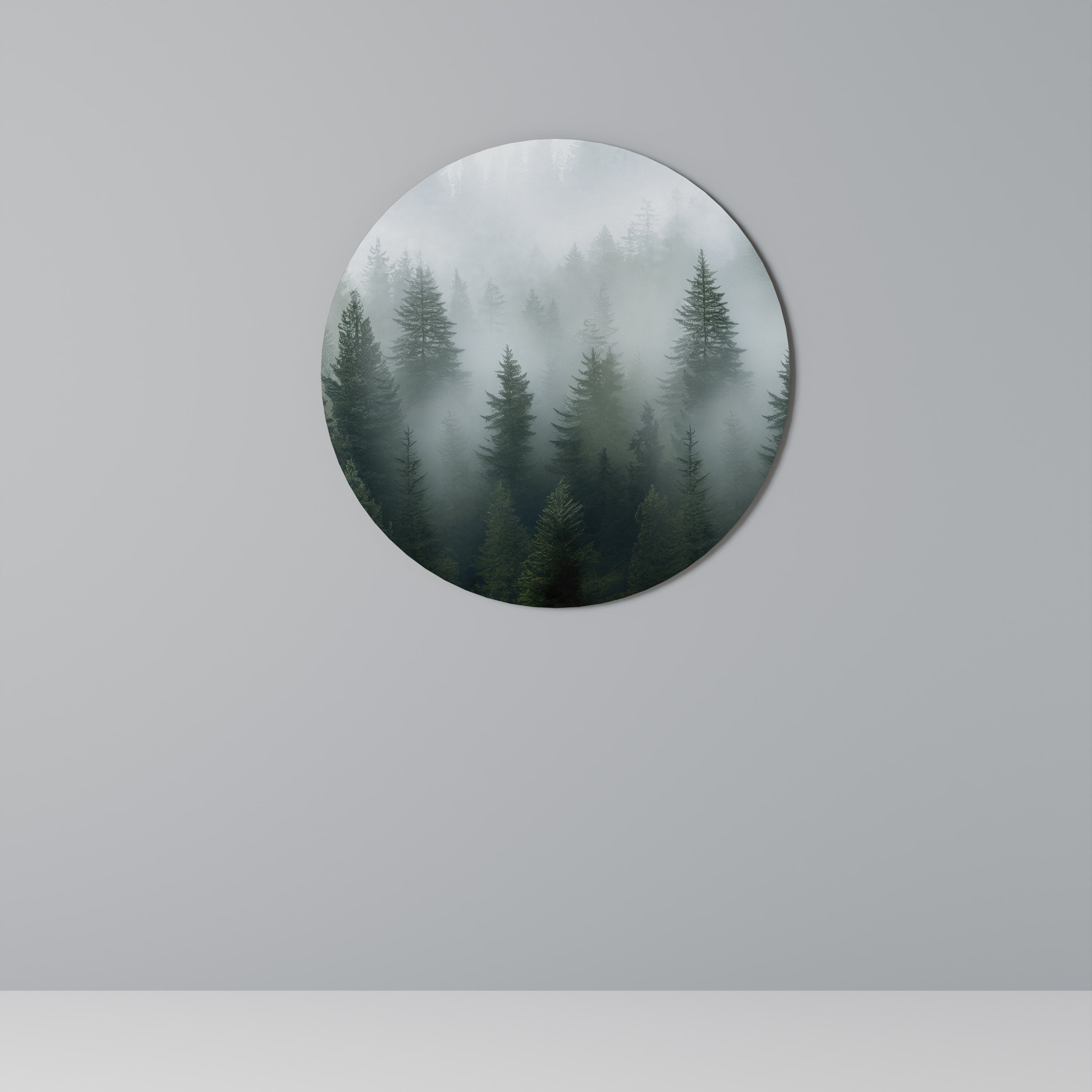 FOGGY CREST Runde Wandkunst