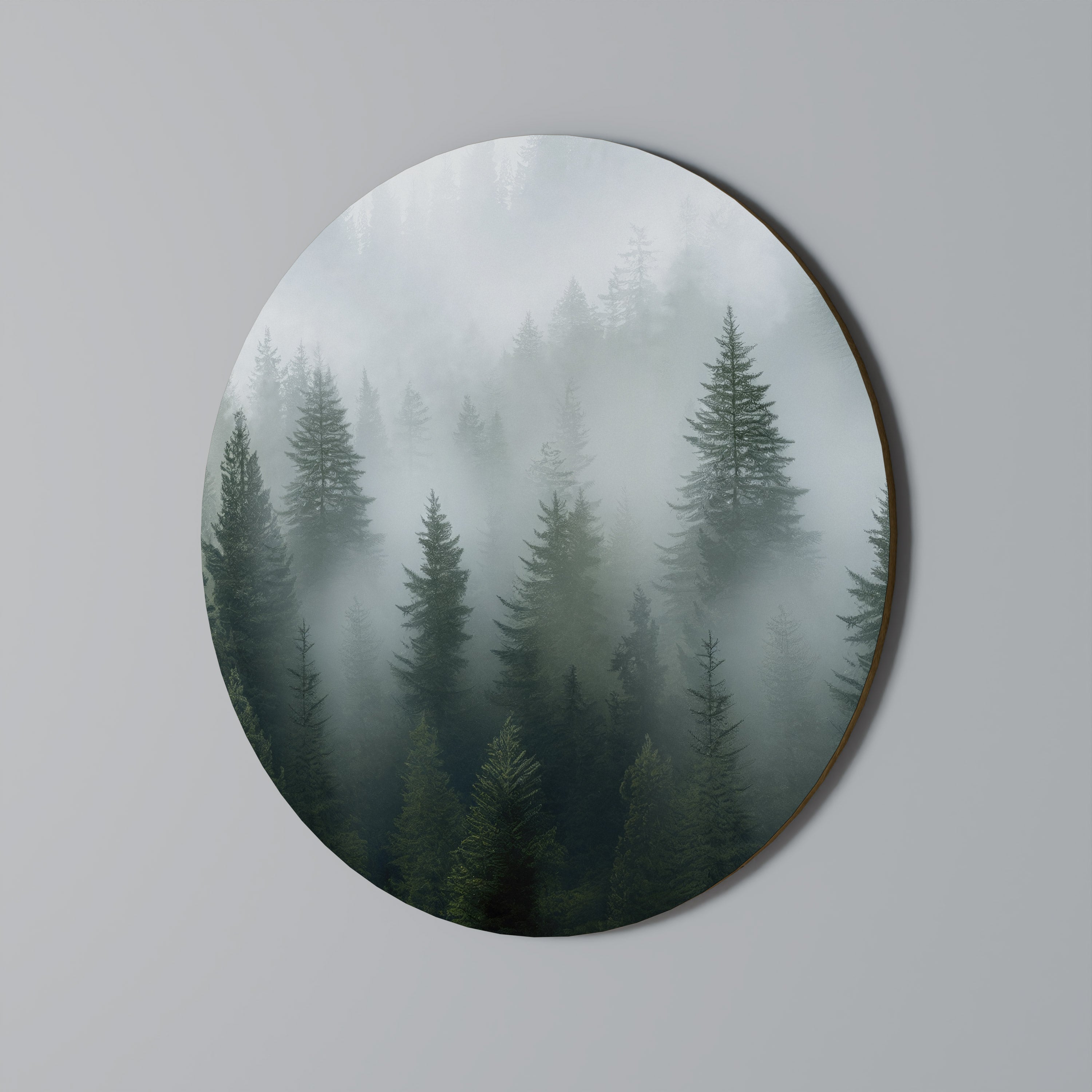FOGGY CREST Runde Wandkunst