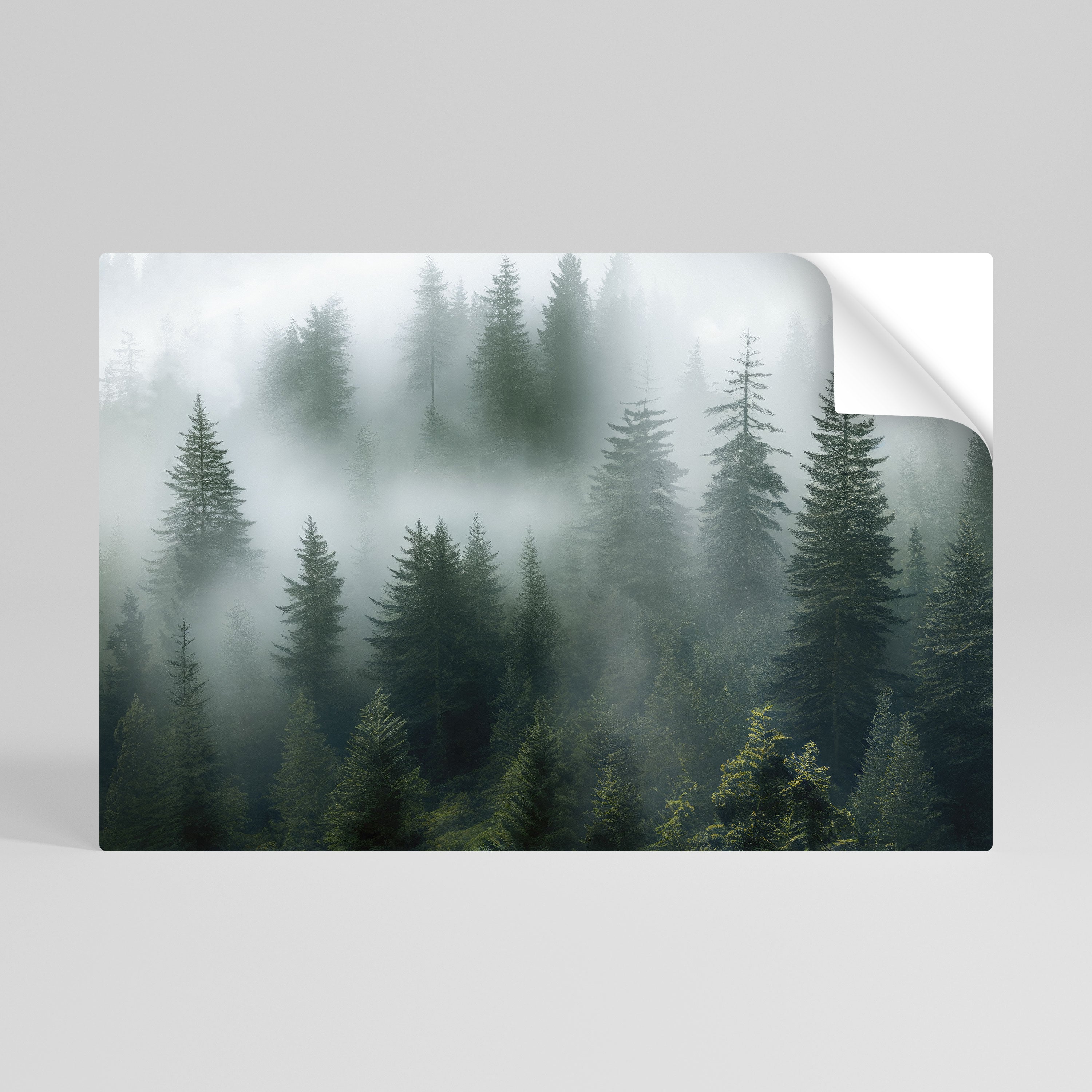 FOGGY CREST Selbstklebendes Horizontal-Poster